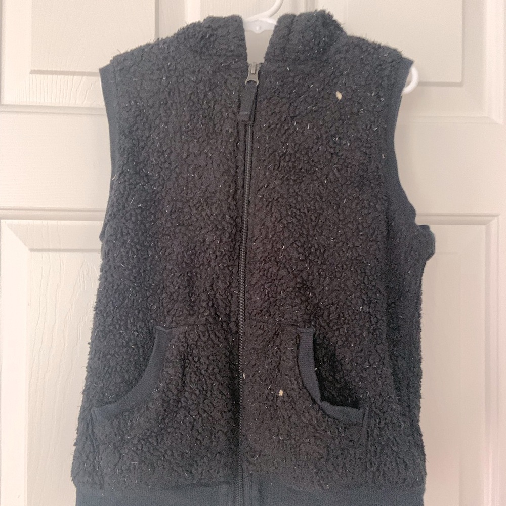 Fuzzy Vest With hood